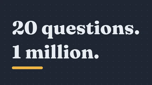 Thumbnail of the video “Binary Search: 20 Questions Find 1 in a Million”